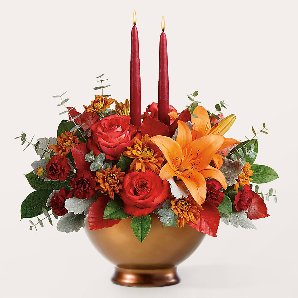 Fruits of Fall Centerpiece –  Illusion Flower Shop, Houston TX