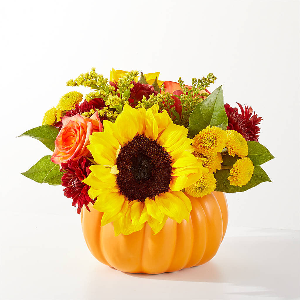 Golden Gourd Pumpkin Bouquet –  Illusion Flower Shop, Houston TX