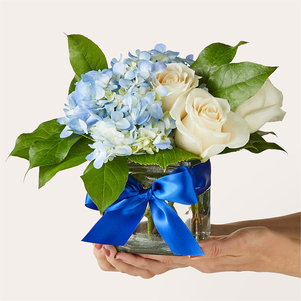 Sky Blue Delight Bouquet –  Illusion Flower Shop, Houston TX
