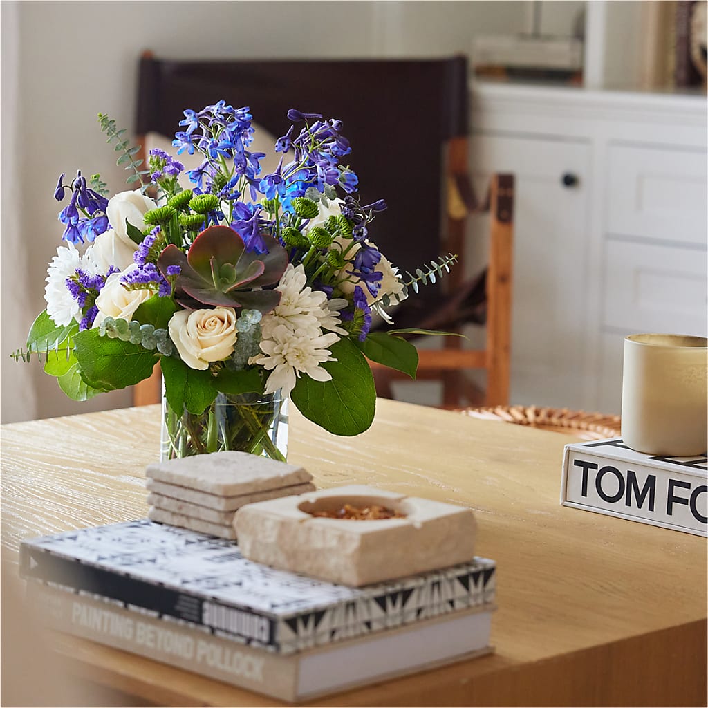 Cerulean Waves Bouquet –  Illusion Flower Shop, Houston TX