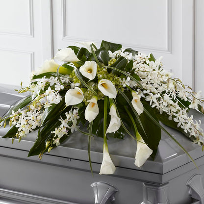 Angel Wings Casket Spray –  Illusion Flower Shop, Houston TX