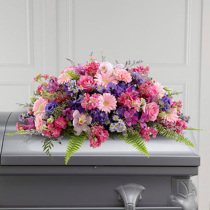 Glorious Garden Casket Spray –  Illusion Flower Shop, Houston TX