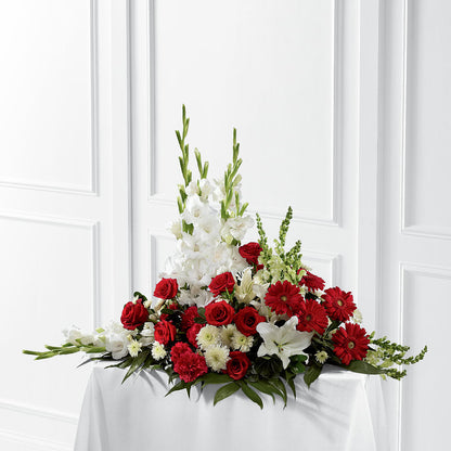 Crimson & White Arrangement –  Illusion Flower Shop, Houston TX
