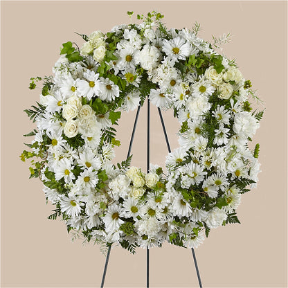 Faithful Wishes Wreath –  Illusion Flower Shop, Houston TX