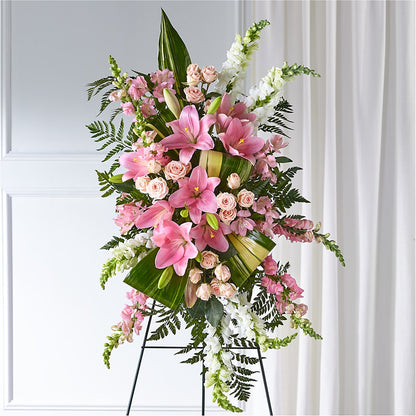 Elegant Embrace Standing Spray –  Illusion Flower Shop, Houston TX