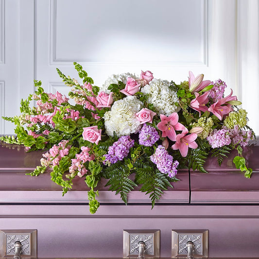 Life's Gratitude Casket Spray –  Illusion Flower Shop, Houston TX