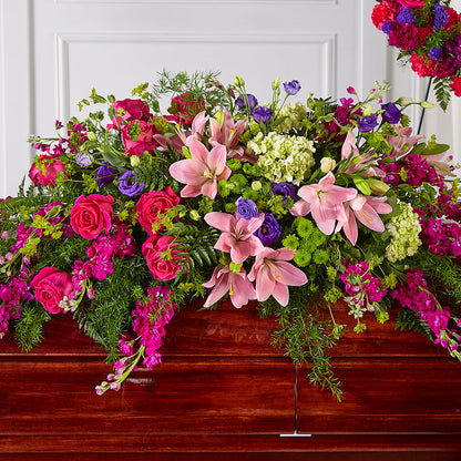 Radiant Tribute Casket Spray –  Illusion Flower Shop, Houston TX