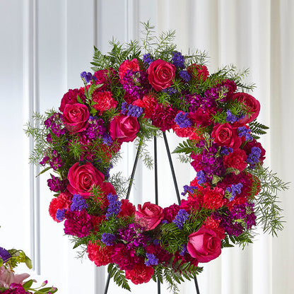 Calming Colors Wreath –  Illusion Flower Shop, Houston TX