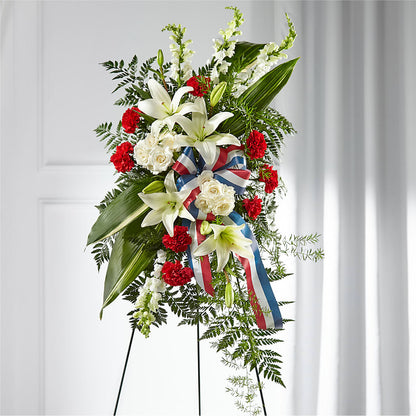 Stars of Life Standing Spray –  Illusion Flower Shop, Houston TX