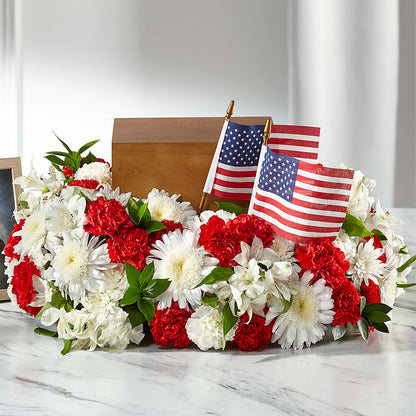 Spirit of Patriotism Cremation Adornment –  Illusion Flower Shop, Houston TX
