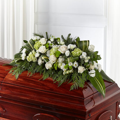 Hopeful Gesture Casket Spray –  Illusion Flower Shop, Houston TX