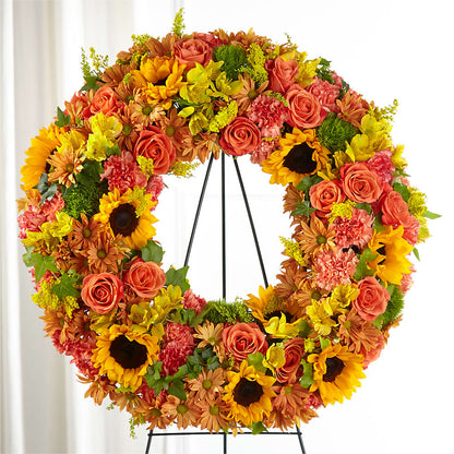 Autumnal Memories Wreath (Standard) –  Illusion Flower Shop, Houston TX