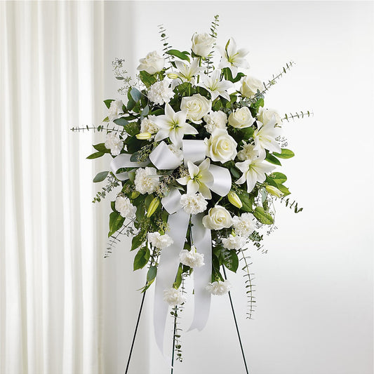 With Care Standing Spray –  Illusion Flower Shop, Houston TX