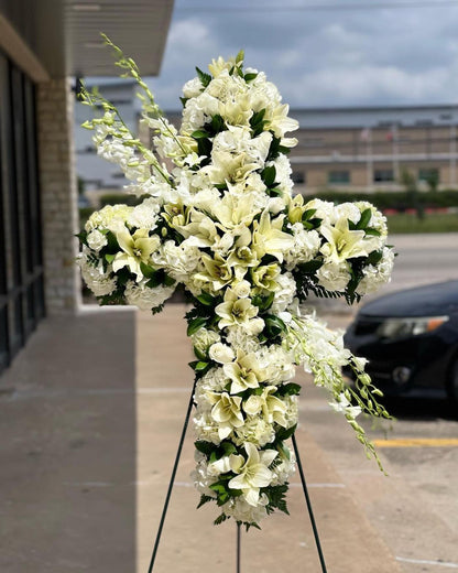 heavenly cross –  Illusion Flower Shop, Houston TX