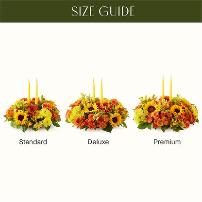 Autumn Harmony Centerpiece –  Illusion Flower Shop, Houston TX