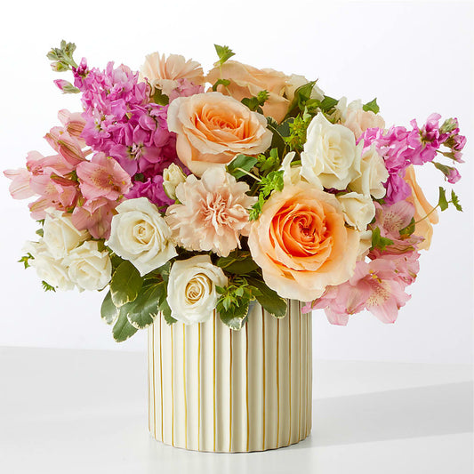 Paradise Bouquet with Ivory Vase –  Illusion Flower Shop, Houston TX
