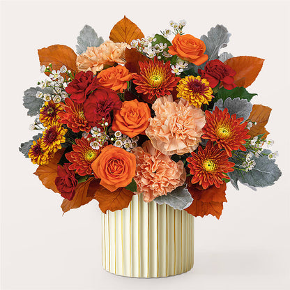 Merlot Bouquet with Ivory Vase –  Illusion Flower Shop, Houston TX