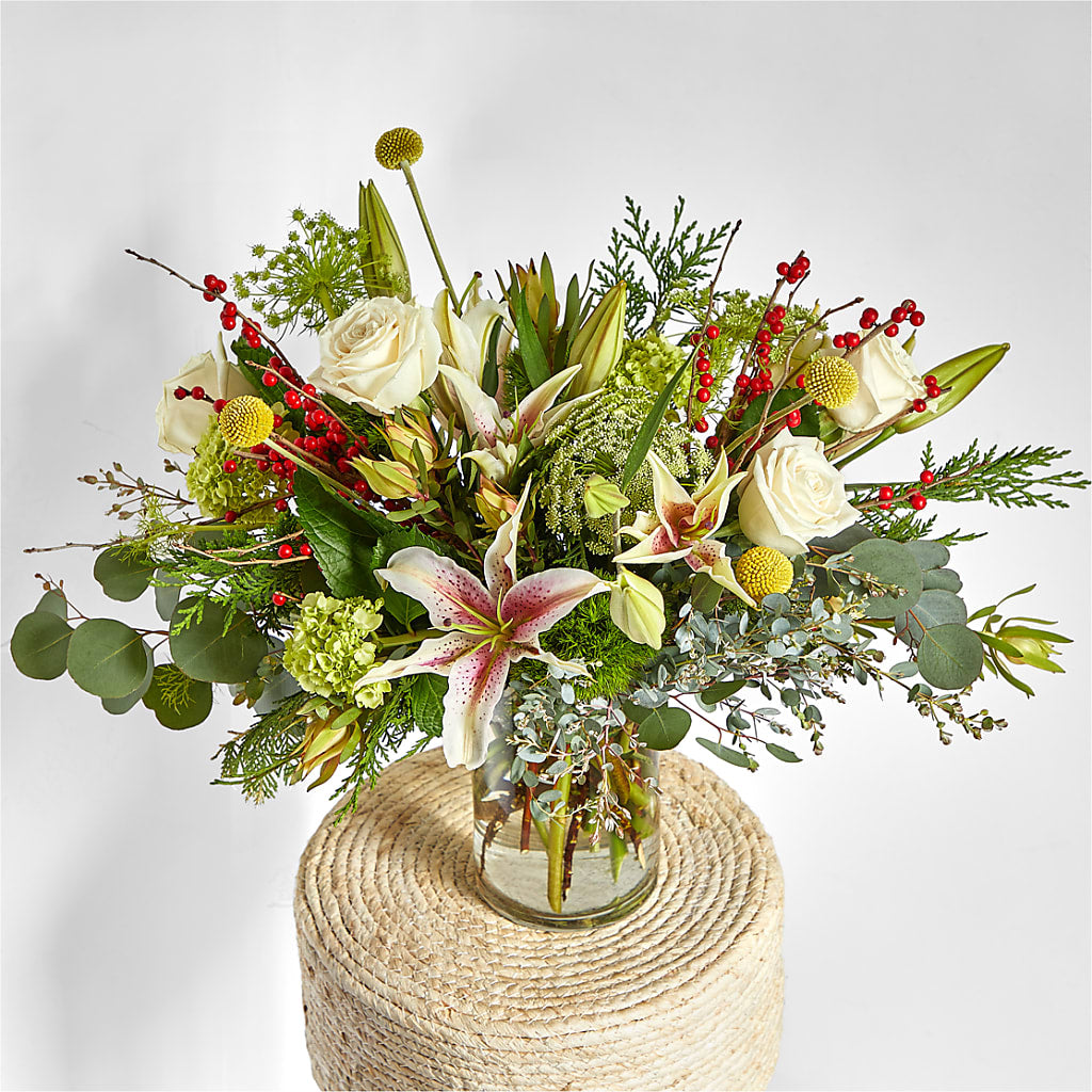Berry & Bright Bouquet –  Illusion Flower Shop, Houston TX