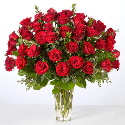 Forever Yours Fifty Stem Red Rose Bouquet –  Illusion Flower Shop, Houston TX